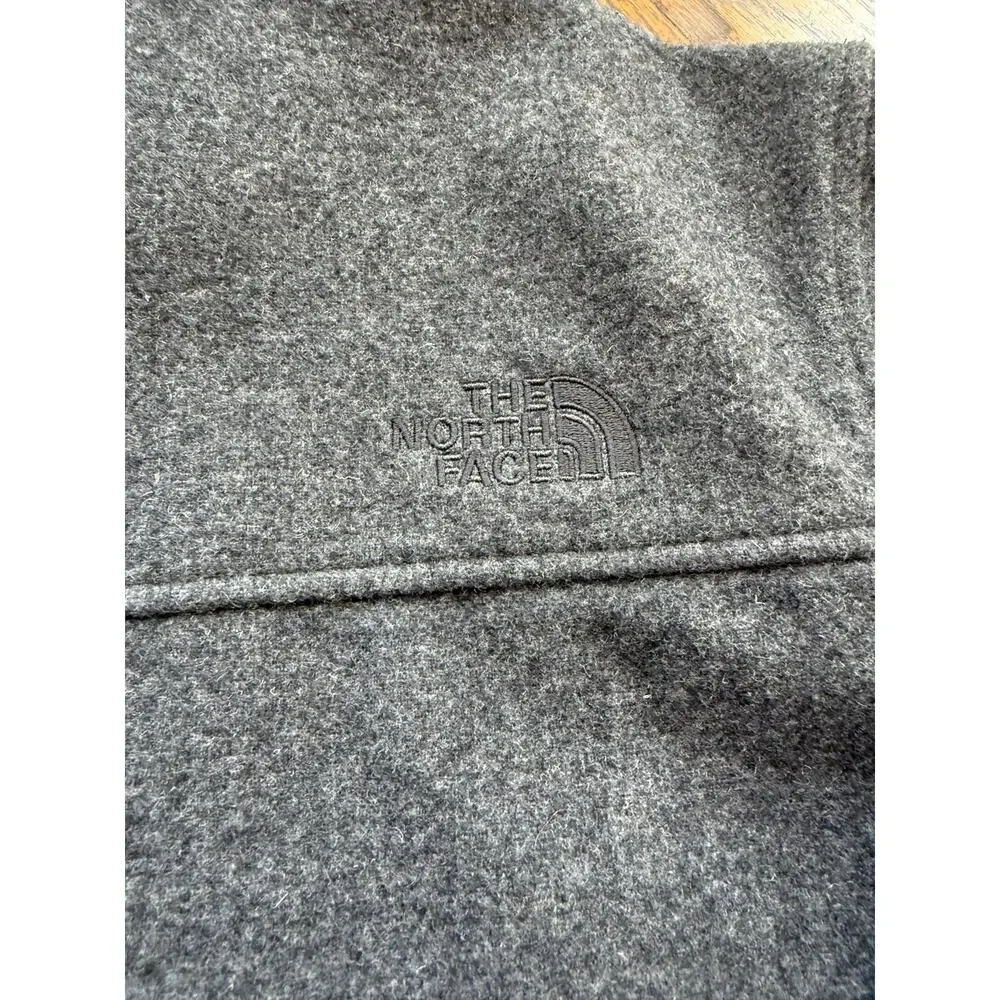 The North Face Mens M Grey Wool Blend Denali Full Zip Fleece Interior Jacket